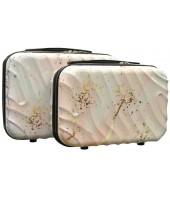 2 Pc Cosmetic Cases-L-R1004/PINK SPARKLE
